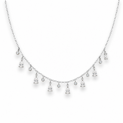 Princess Teardrop Dangle Necklace