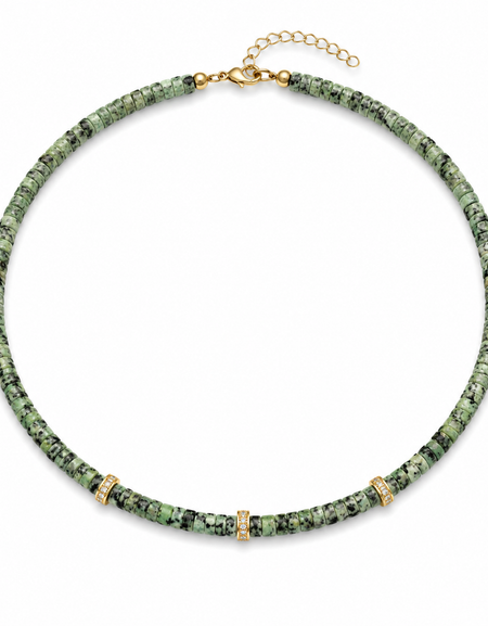Green Jasper Crystal Necklace