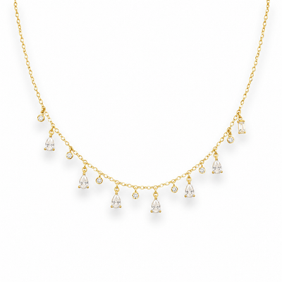 Princess Teardrop Dangle Necklace