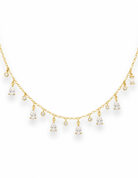 Princess Teardrop Dangle Necklace