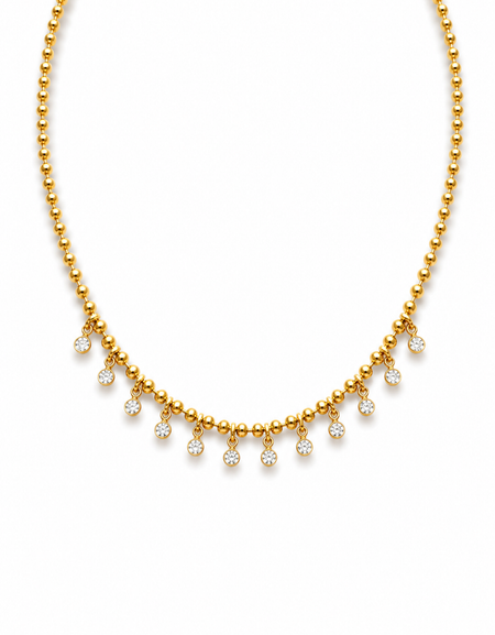 Golden Starlight Dangle Necklace