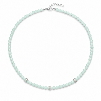 Mint Crystal Beaded Necklace