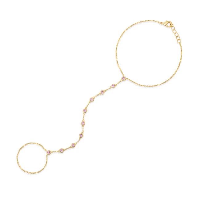 Pink Bezel Hand Chain