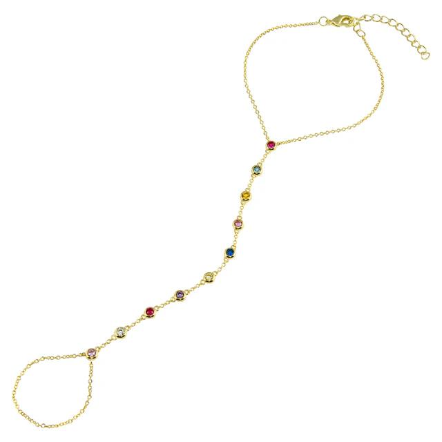 Rainbow Bezel Hand Chain