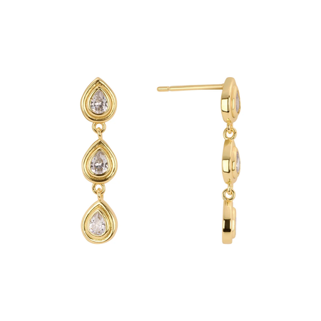 Triple Teardrop Earrings