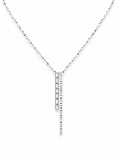 Linear Elegance drop necklace