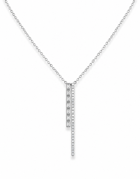 Linear Elegance drop necklace