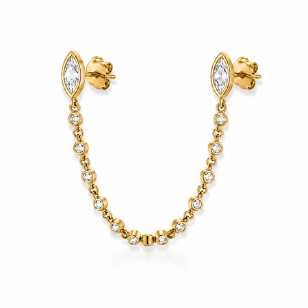 Celeste Marquise Chain Stud