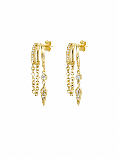 Celeste Chain Drop Studs