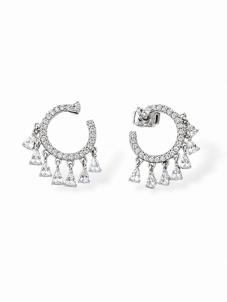 Teardrop charms hoop Earrings