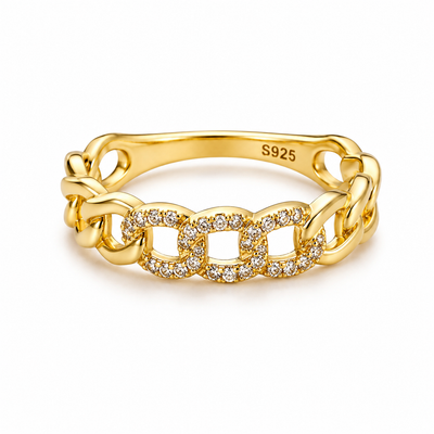 Cuban pave Ring