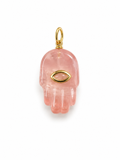 Mini hamsa stone charm