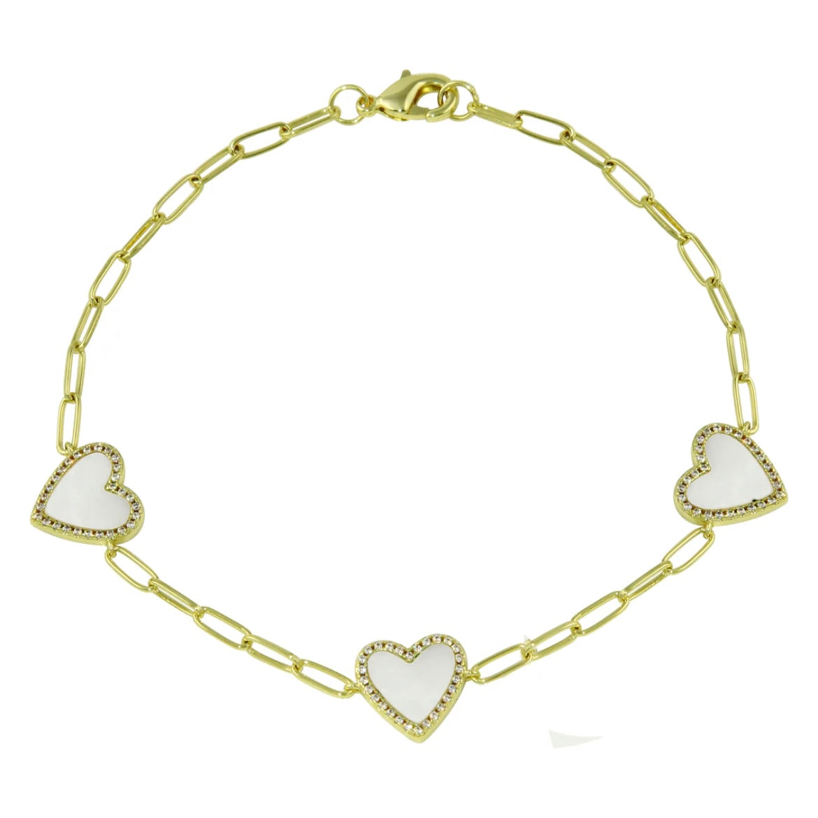 Paper Clip Heart Bracelet