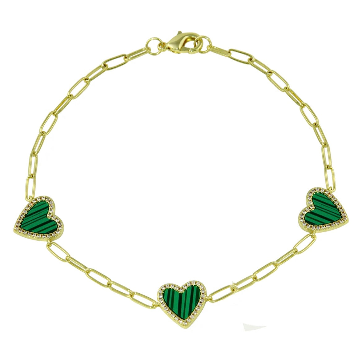Paper Clip Heart Bracelet