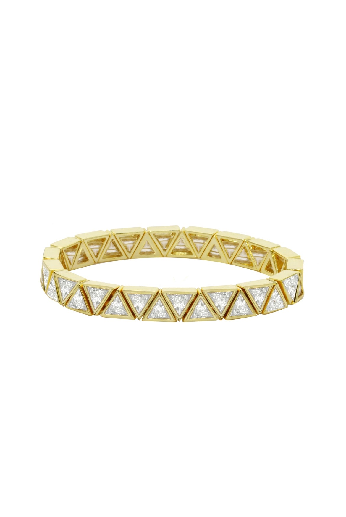 All Diamond Triangle Stretchy Bracelet