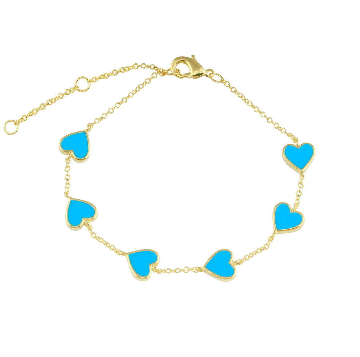 Multi Enamel Heart Bracelets