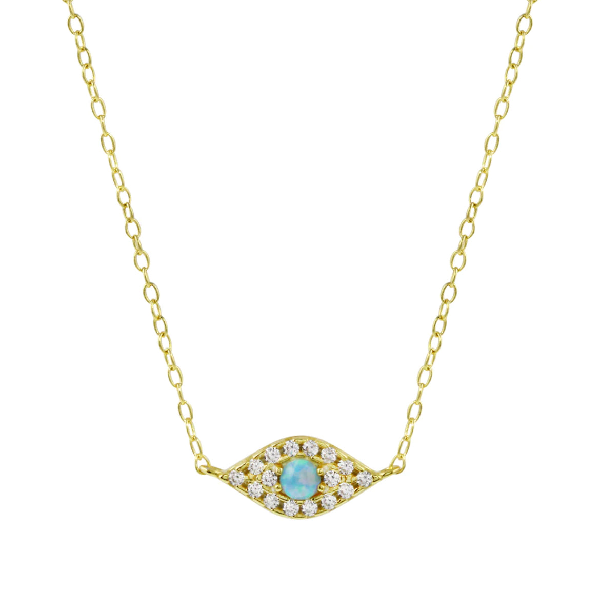 Opal Evil Eye Necklace