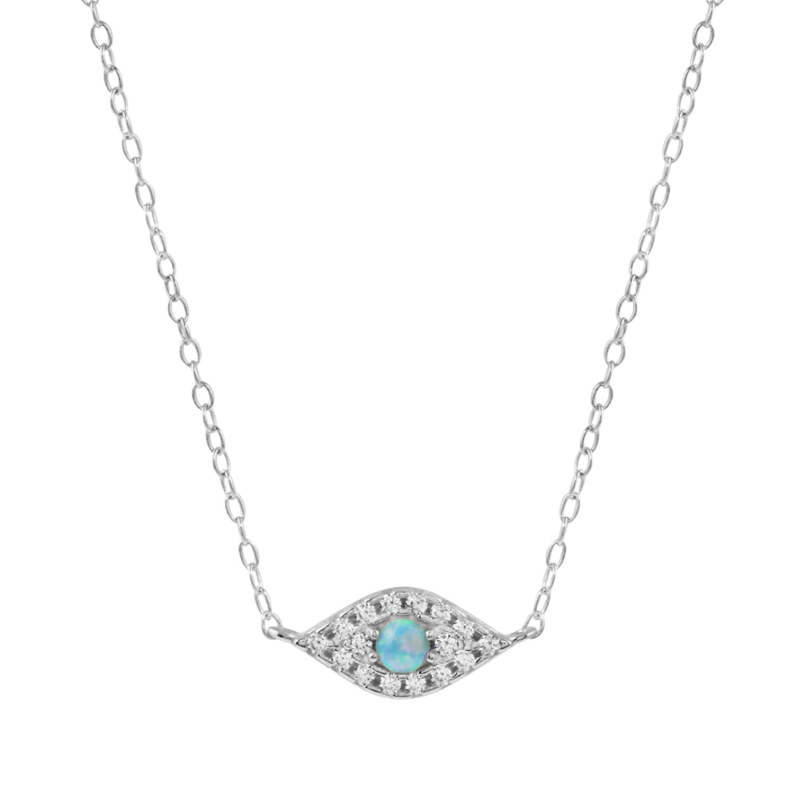 Opal Evil Eye Necklace