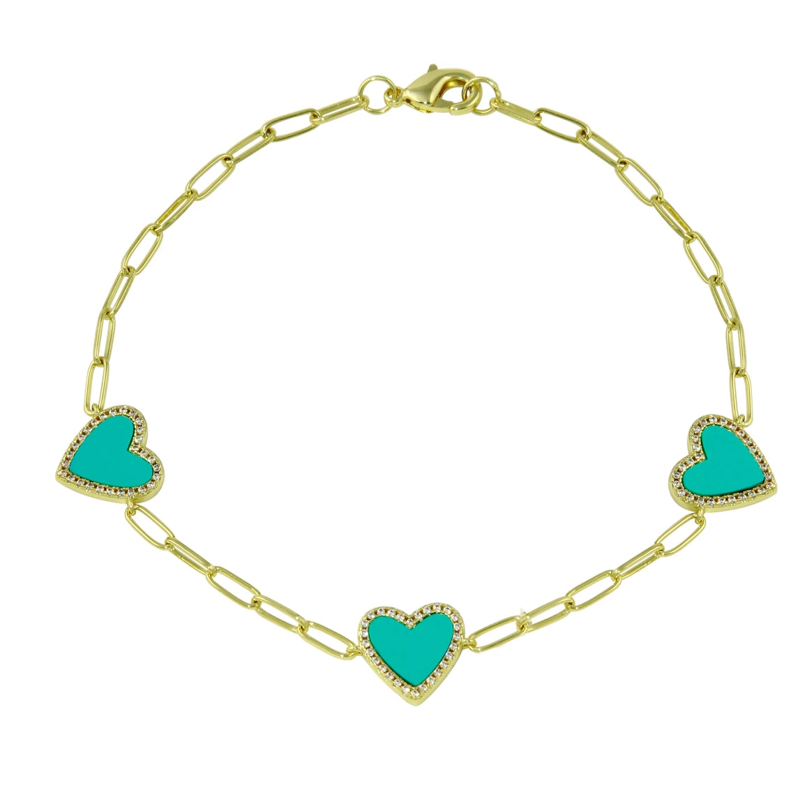Paper Clip Heart Bracelet