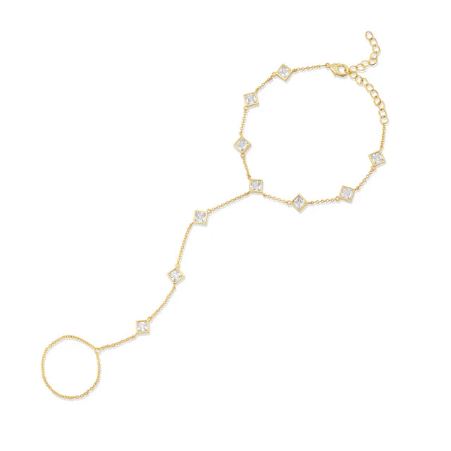 Bezel Square Hand Chain