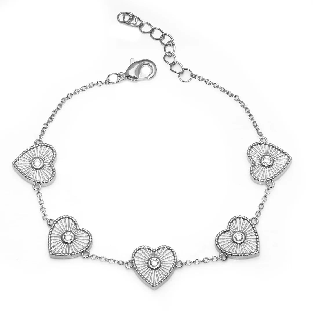 Fluted heart Bracelet