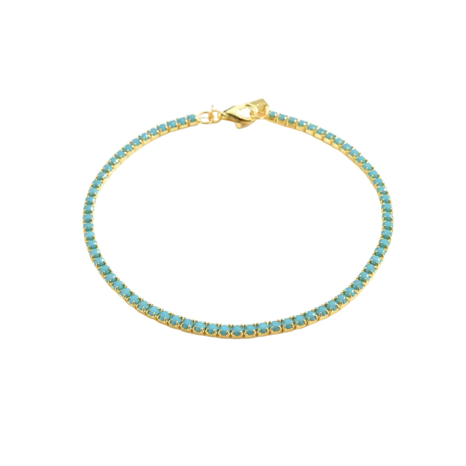 turquoise thin Tennis Bracelet