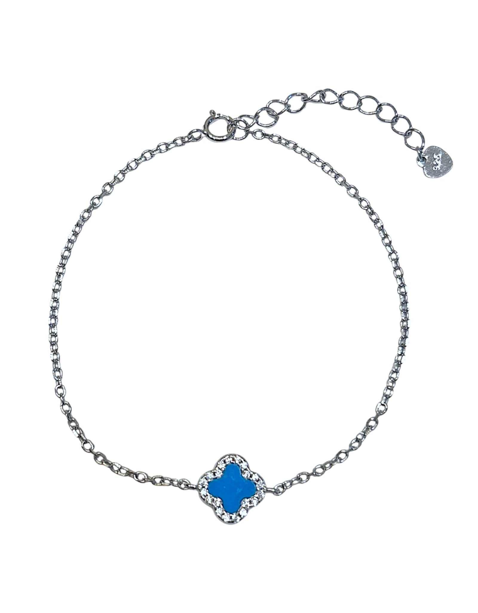 Clover Stone CZ Bracelet