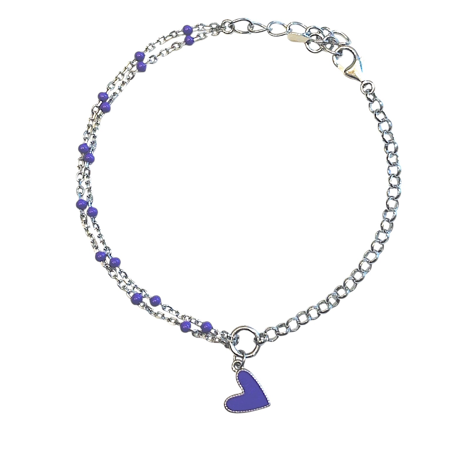 Enamel Heart Bracelet