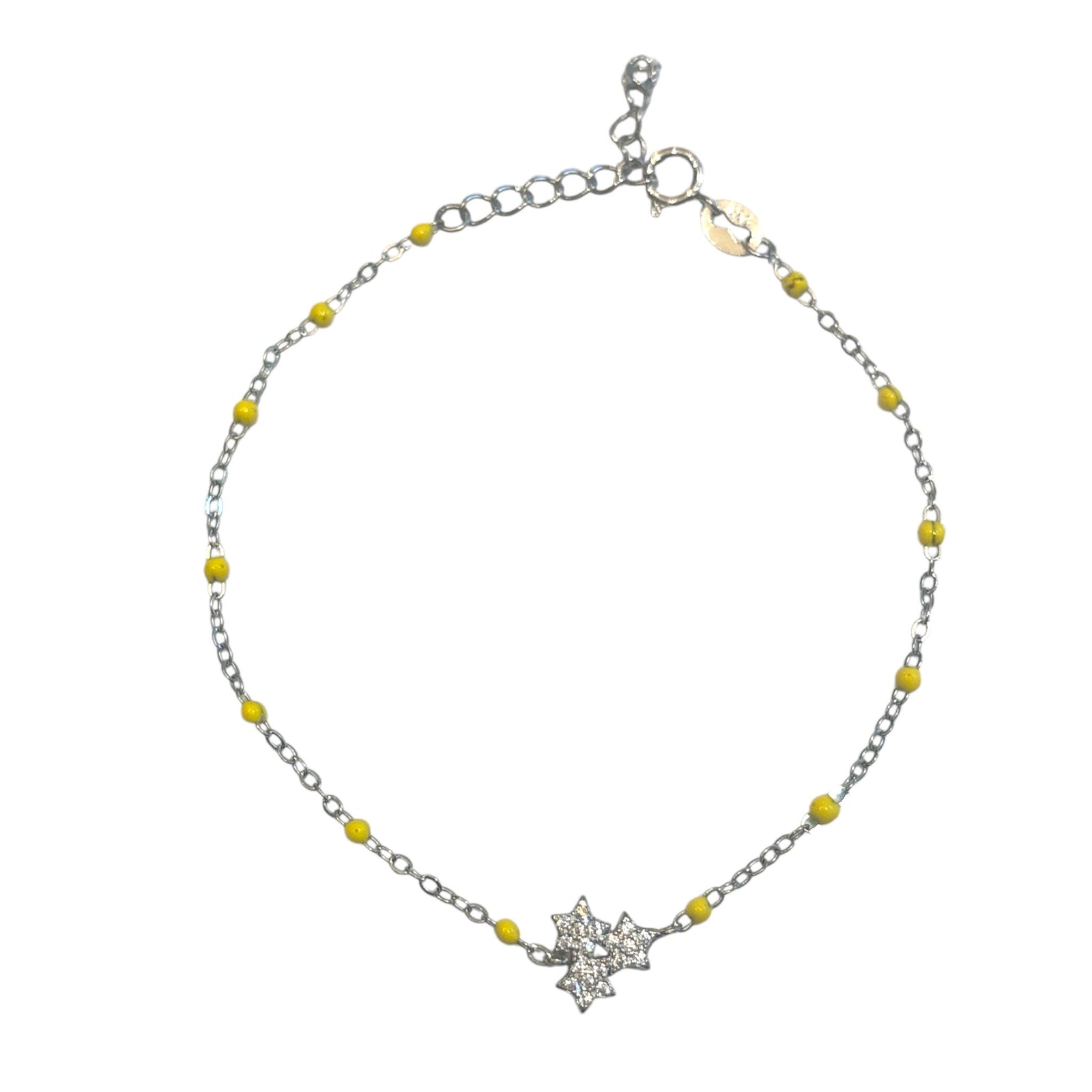 Triple mini stars with color dots bracelet