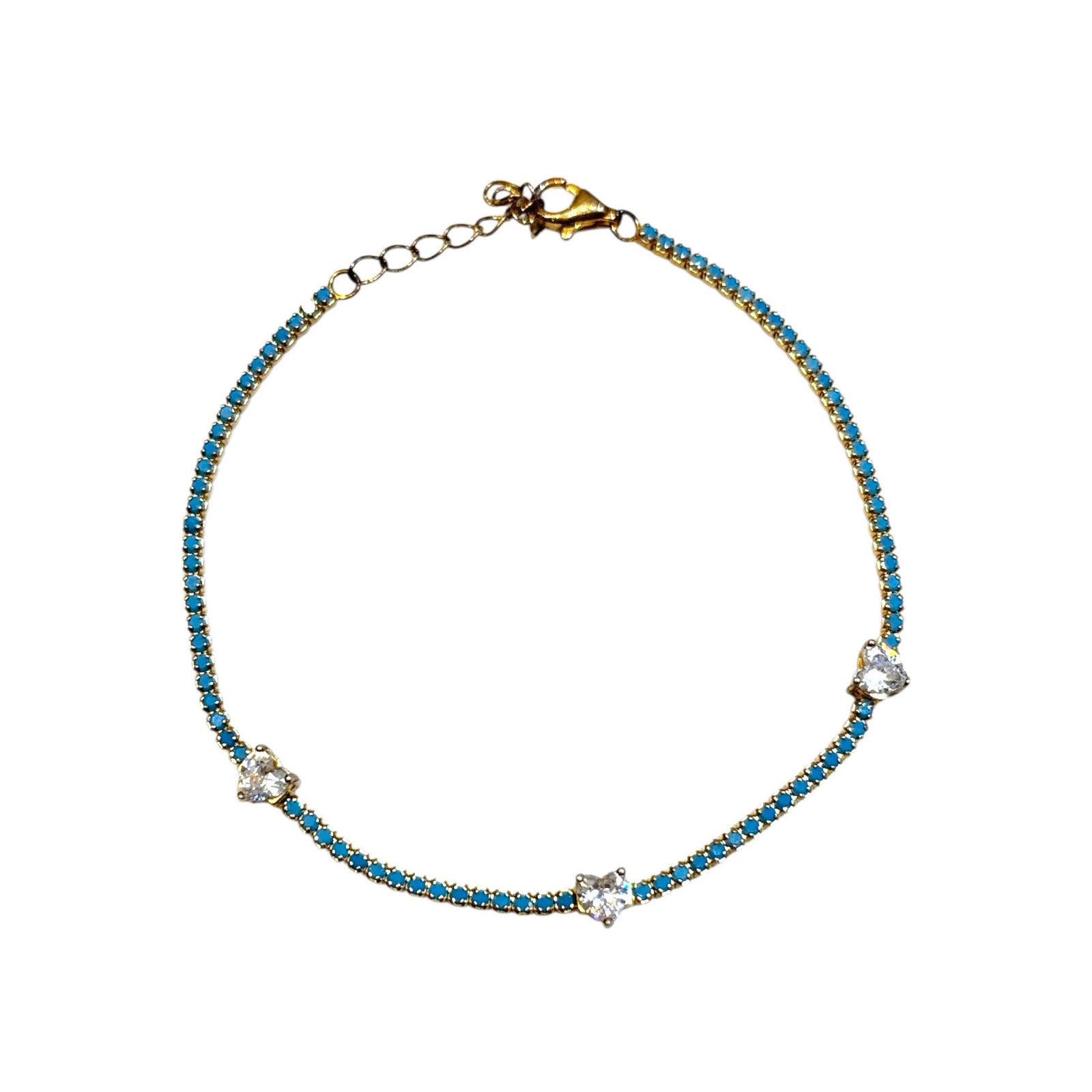 Hearts Cz tennis bracelet