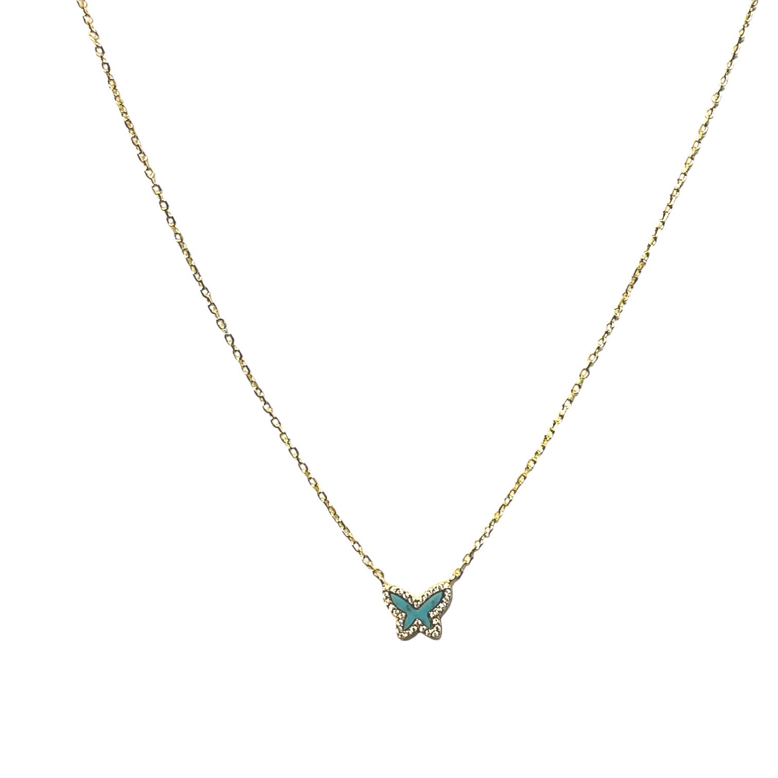 Mini Butterfly Stone Necklace