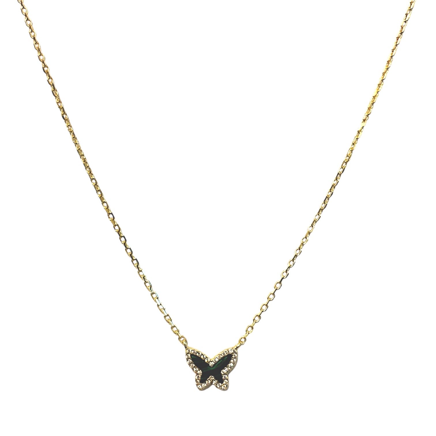 Mini Butterfly Stone Necklace