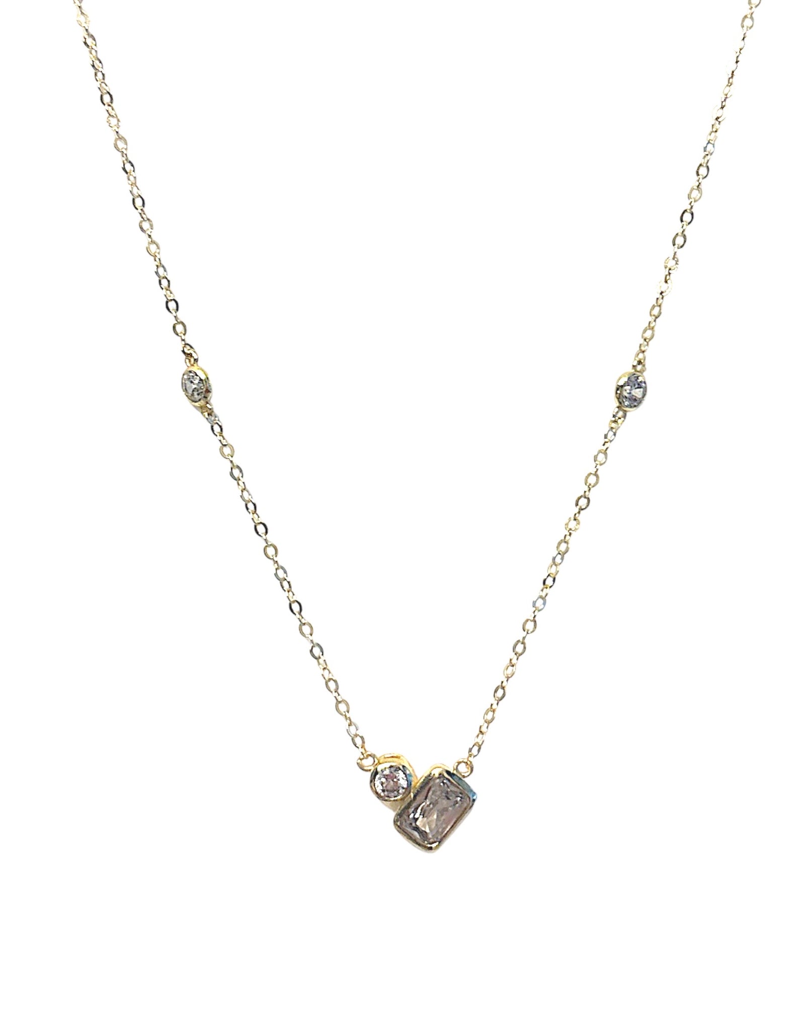 Bezel Cz Necklace