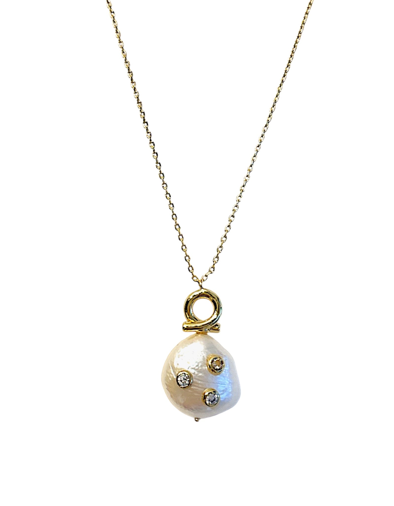 Swirl Pearl Necklace