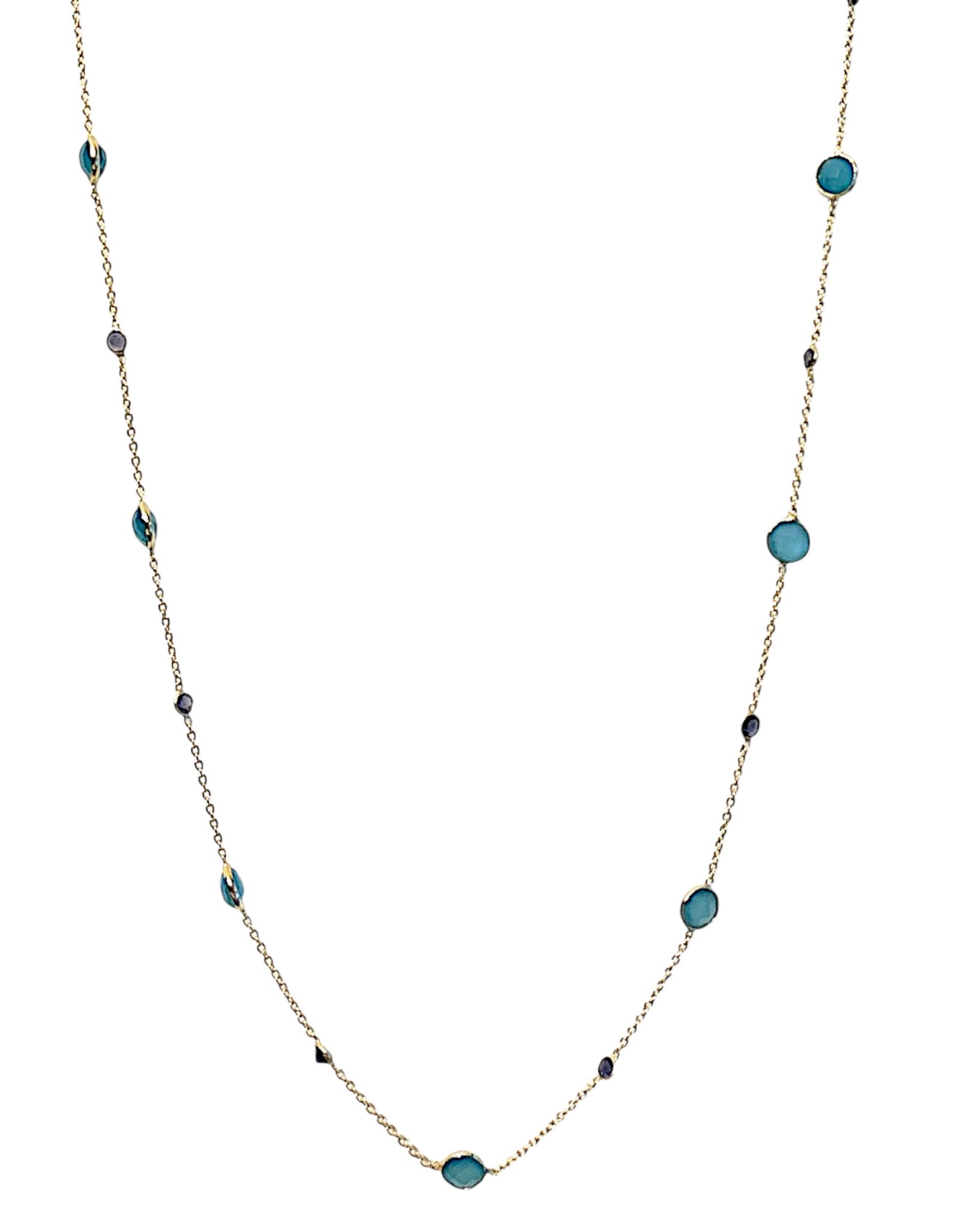 Long necklace w/Natural stones