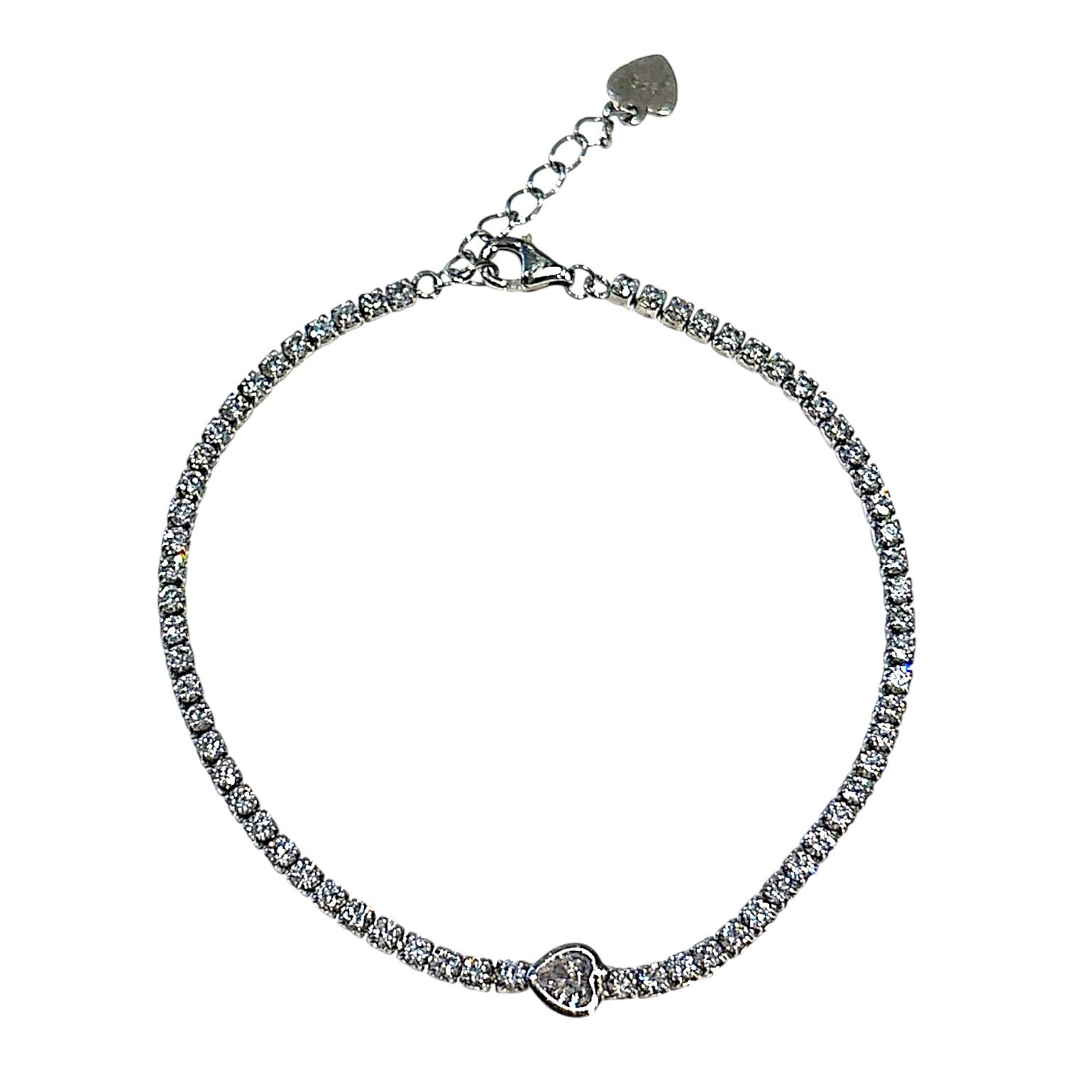 Mini heart Thin Tennis Bracelet
