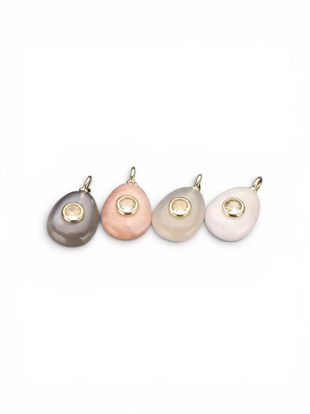 Quartz drop Charm
