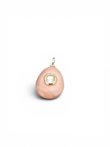 Quartz drop Charm