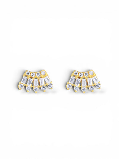 Mini Scattered Baguette Bezel Fan stud