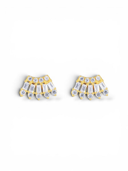 Mini Scattered Baguette Bezel Fan stud