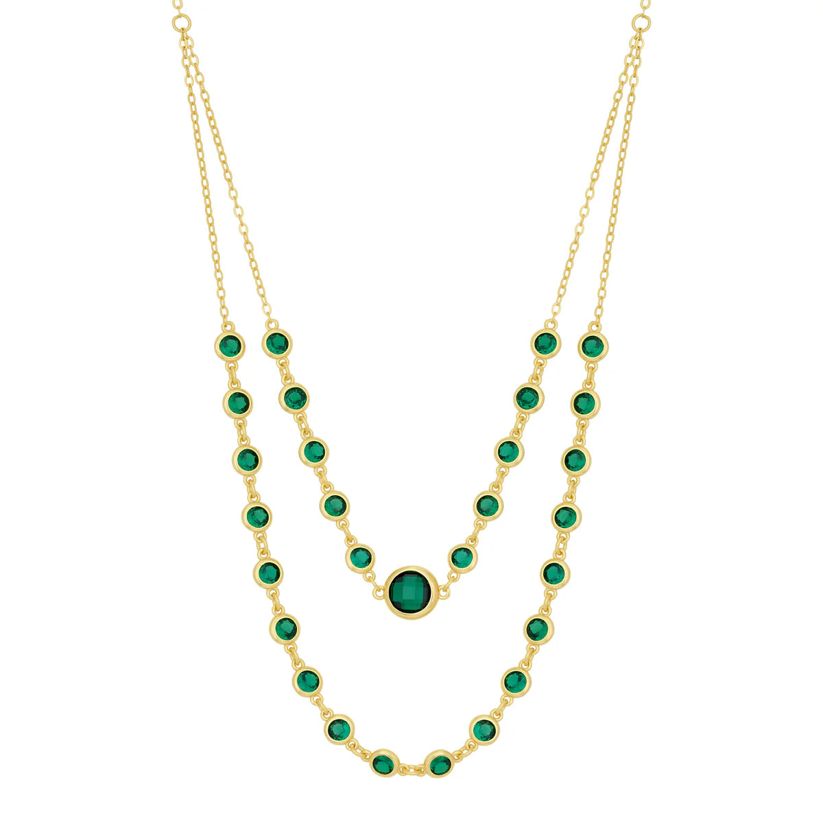 Double Row Green Bezel Zirconia