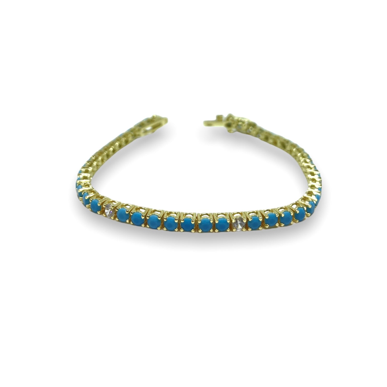 Turquoise Cz Tennis Bracelet