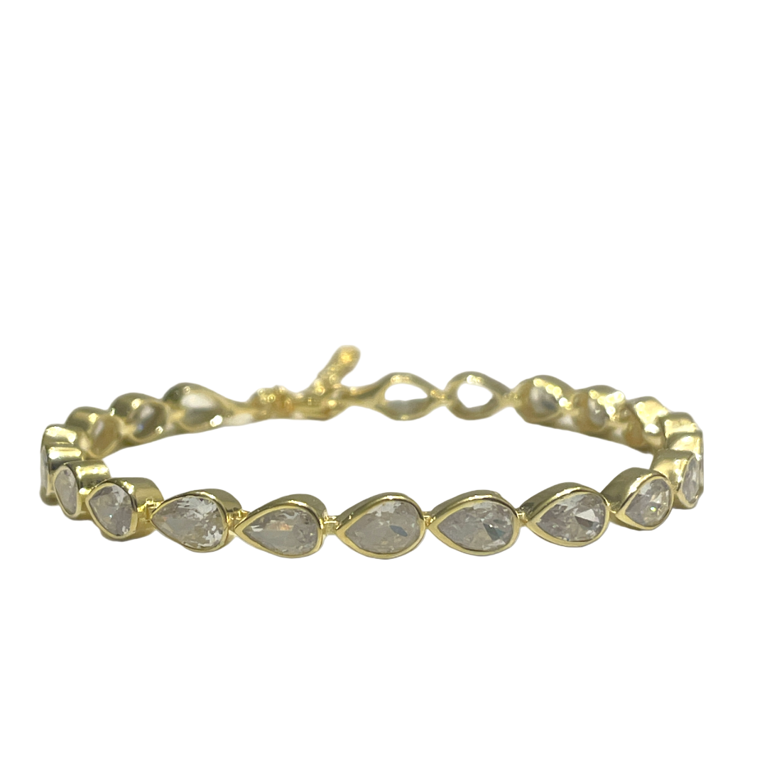 Tears bezel tennis bracelet