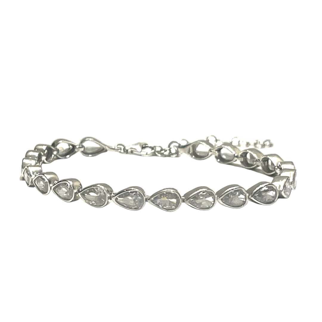 Tears bezel tennis bracelet