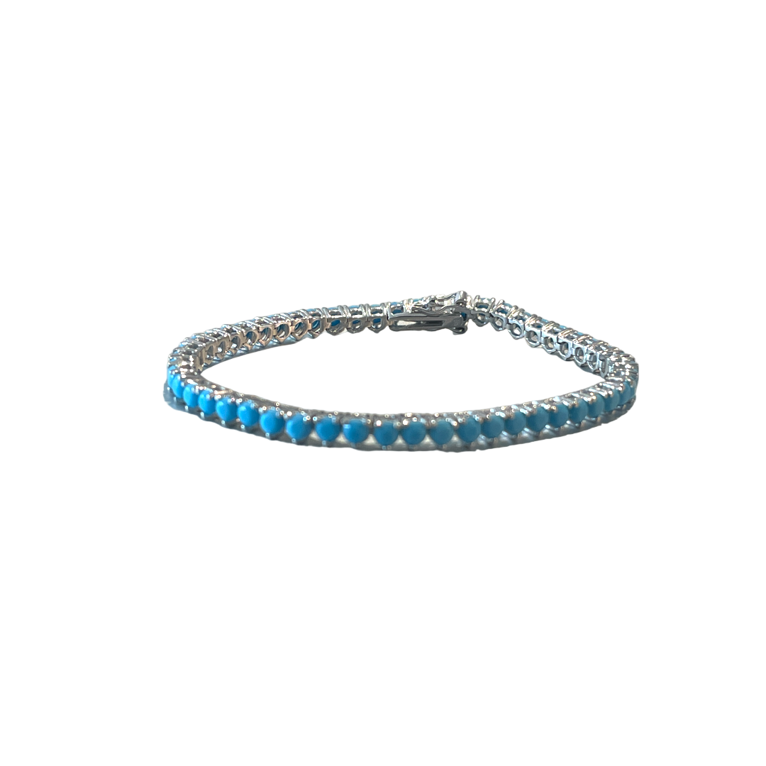 3 prong Turquoise Tennis bracelet