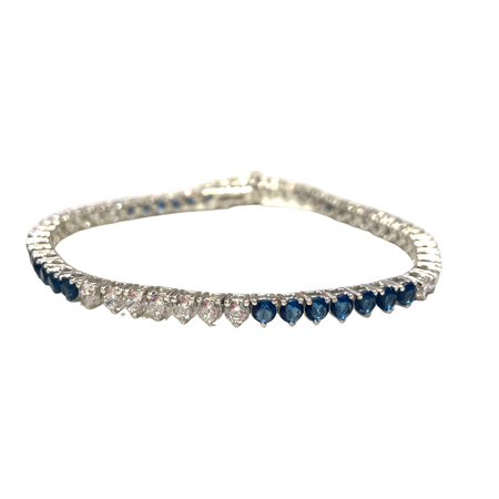 3 prong mixed color tennis bracelet