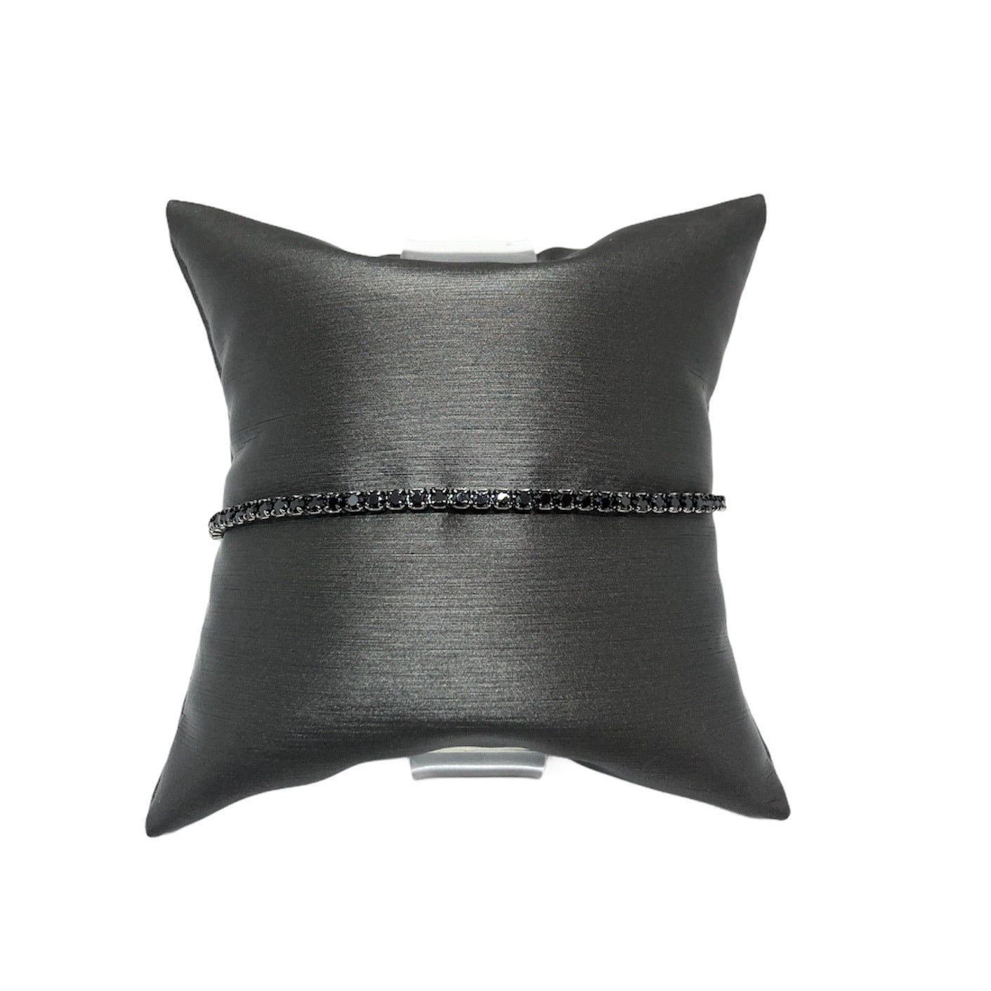 Black Cz thin tennis bracelet