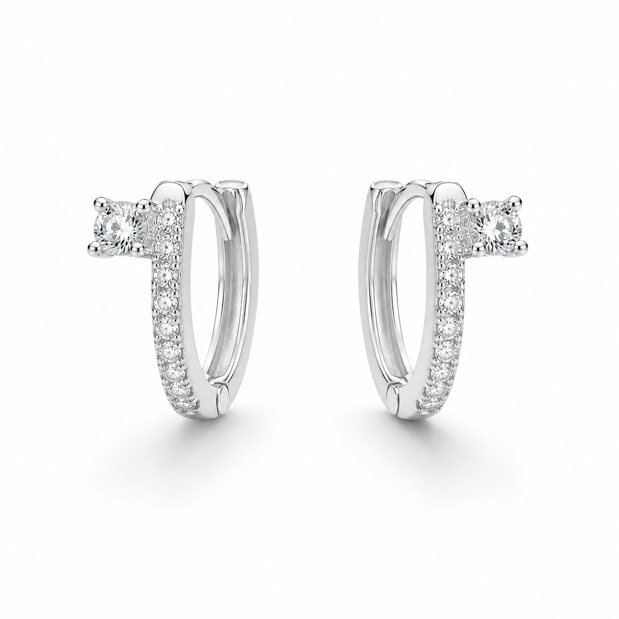 Pave Side Cz Huggie
