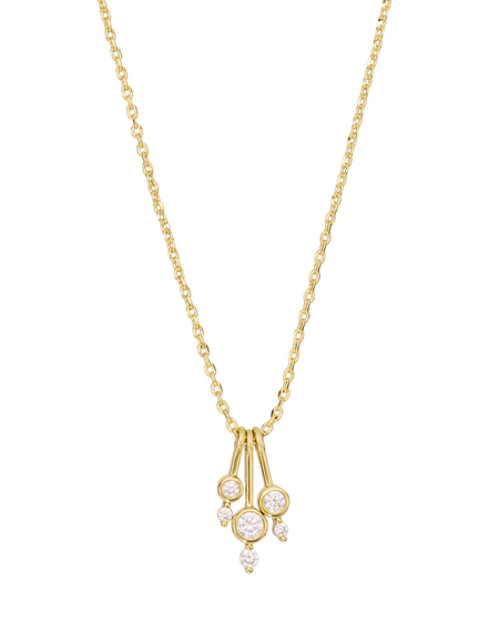 Triple Drop Sparkle Necklace