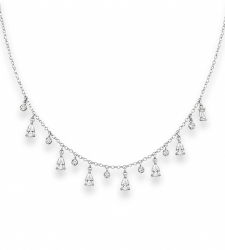 Princess Teardrop Dangle Necklace